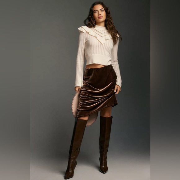 Anthropologie Victoria Cashmere Ruffle Sweater - Picture 4 of 7